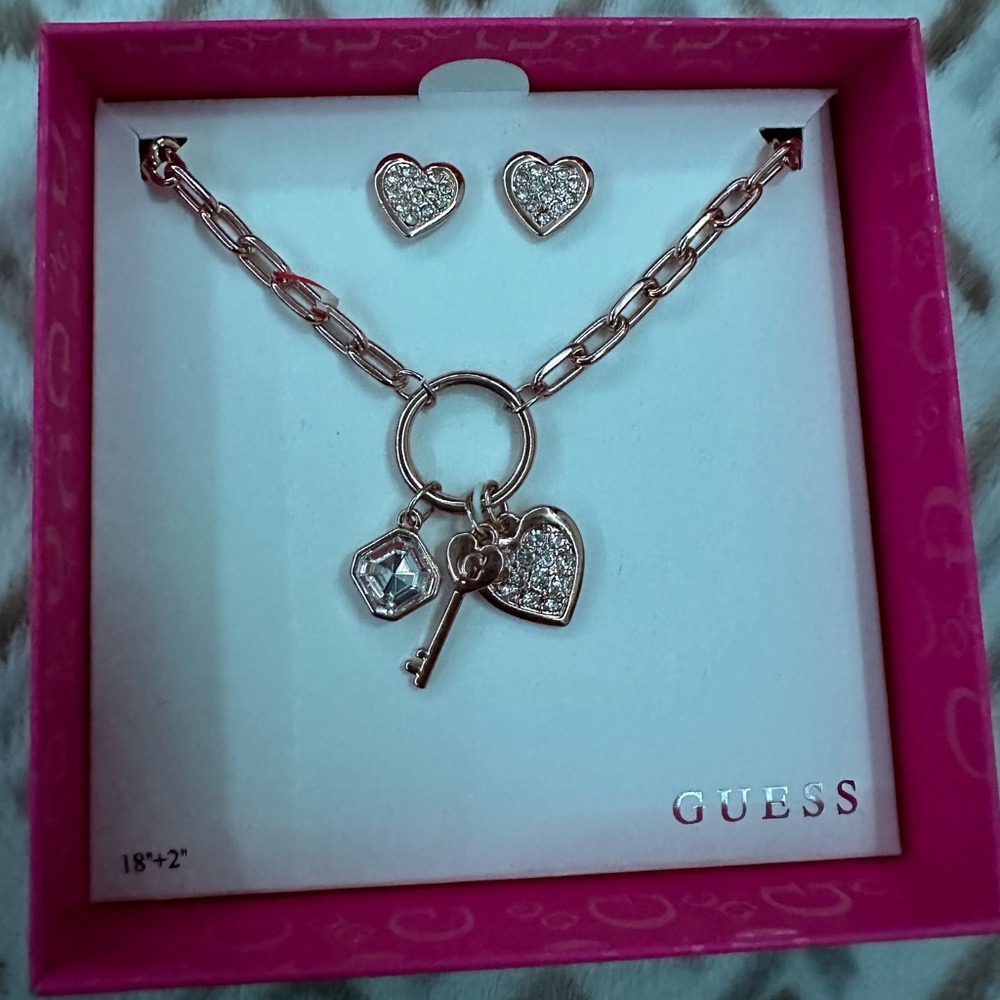 Guess necklace and earrings set